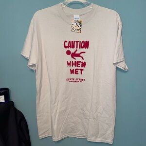Gildan Graphic Tee Caution When Wet Binghamton New York Size Medium